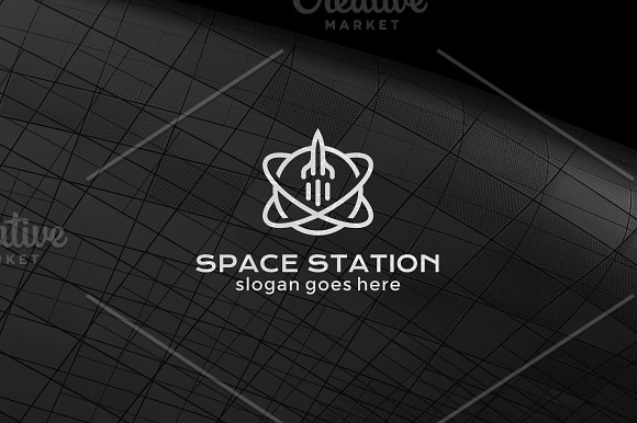 Rocket logo template, spaceship (7) in Logo Templates - product preview 1