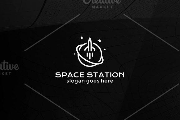 Rocket logo template, spaceship (8) in Logo Templates - product preview 1