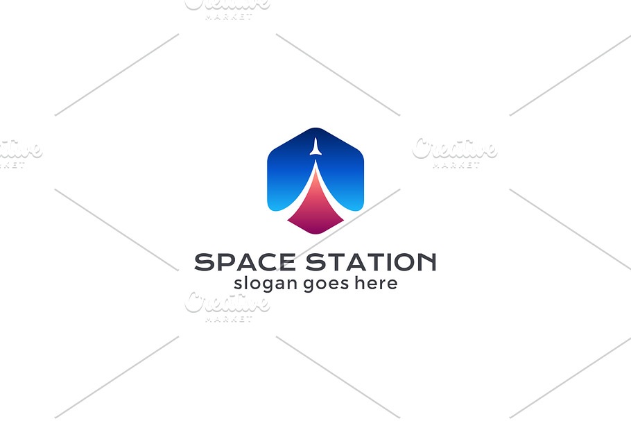 Rocket logo template, spaceship (9) in Logo Templates - product preview 8