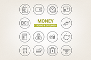 Circle money icons