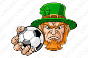 Leprechaun Holding Soccer Ball
