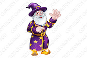 Wizard Pointing Cartoon Character