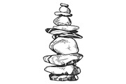 Tower of balancing stones vector