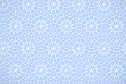 Blue and white crochet snow pattern