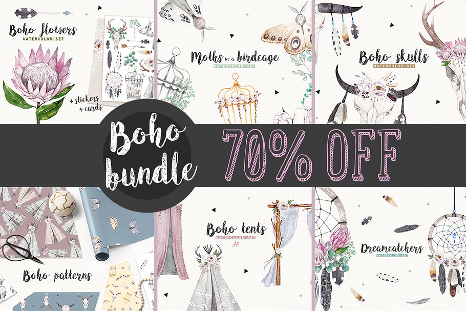 BOHO BUNDLE 70% OFF in Illustrations - product preview 8