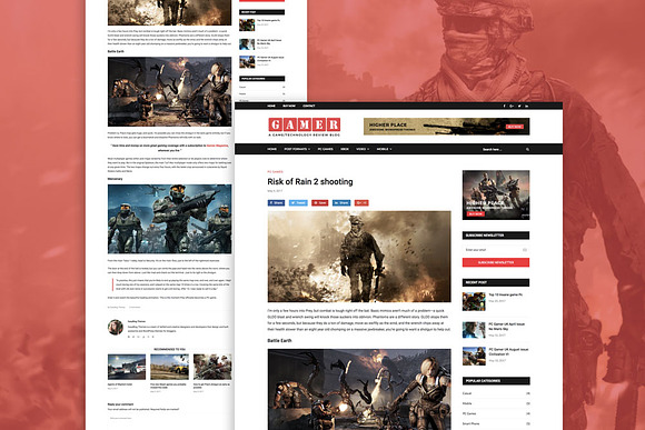Gamer - Gamers/Tech WordPress Theme in WordPress Magazine Themes - product preview 2