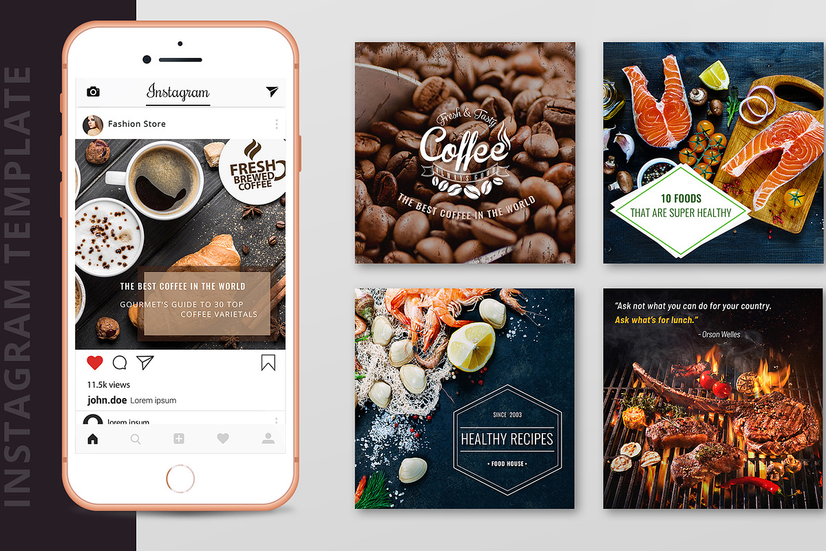 10 Clean Style Instagram Pictures in Instagram Templates - product preview 8