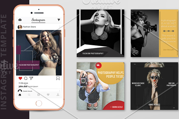 10 Clean Style Instagram Pictures in Instagram Templates - product preview 1