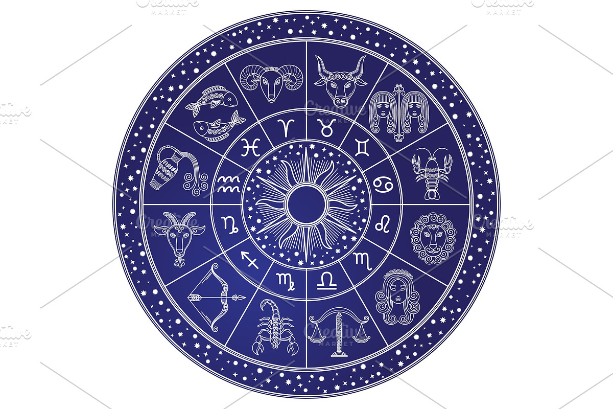 Horoscope and Astrology Circle in Illustrations - product preview 8