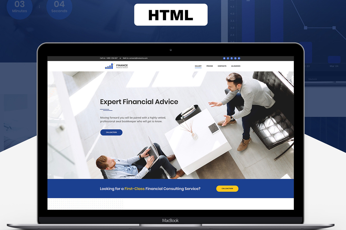 Financial Advisor Landing Page in HTML/CSS Themes - product preview 8