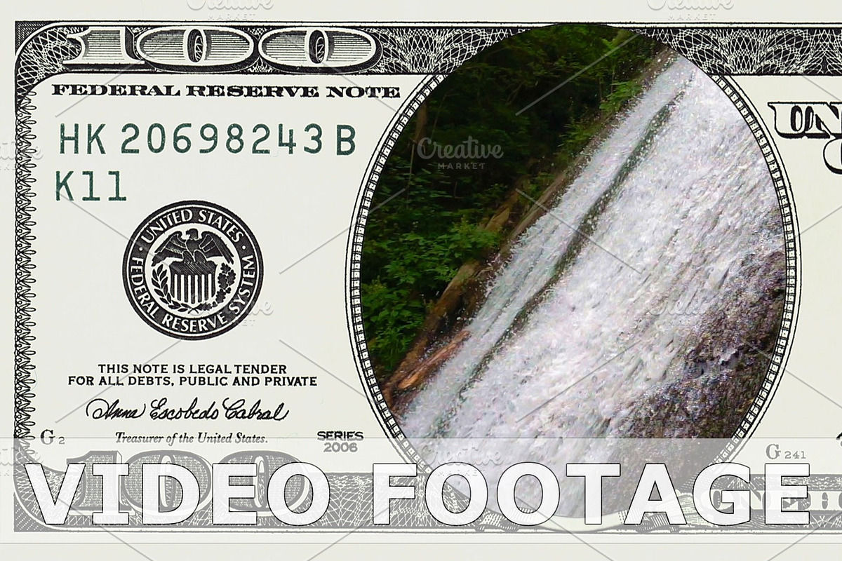Mountain waterfall in 100 dollar in Graphics - product preview 8