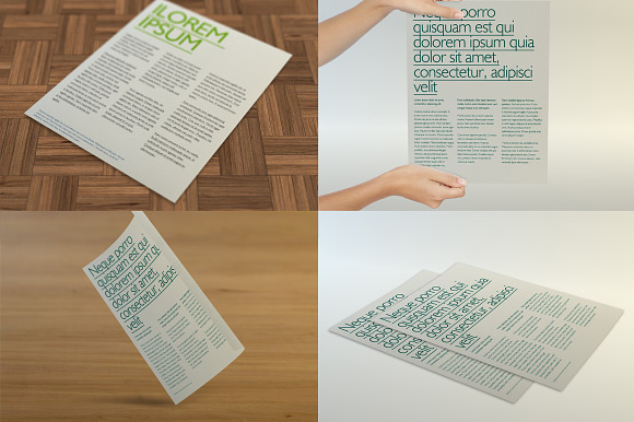 Multipurpose Letter Flyer Mockup in Print Mockups - product preview 1