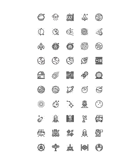 SMASHICONS - 200+ Space Icons - in Space Icons - product preview 1