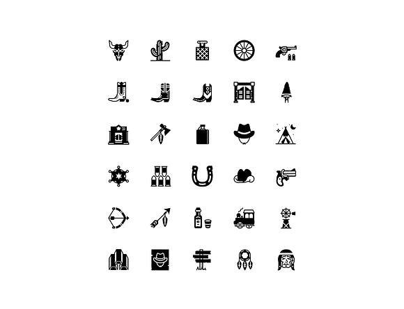 SMASHICONS - 120+ Wild West Icons - in Illustrations - product preview 2