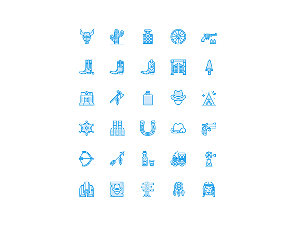 SMASHICONS - 120+ Wild West Icons - in Illustrations - product preview 3