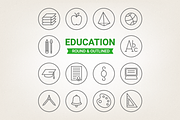 Circle education icons