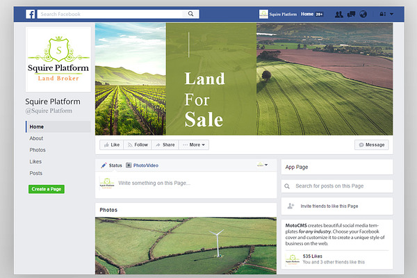 Land Broker Facebook Timeline Cover