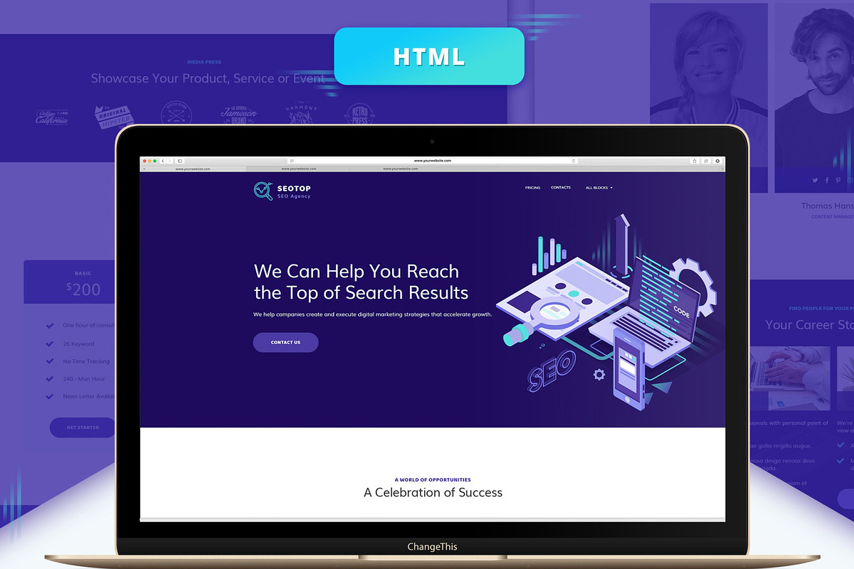 SEO Agency HTML Landing Page in HTML/CSS Themes - product preview 8