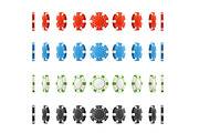 Poker Chips Set Different Positions