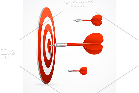 3d Dartboard with Darts Set. in Objects - product preview 1