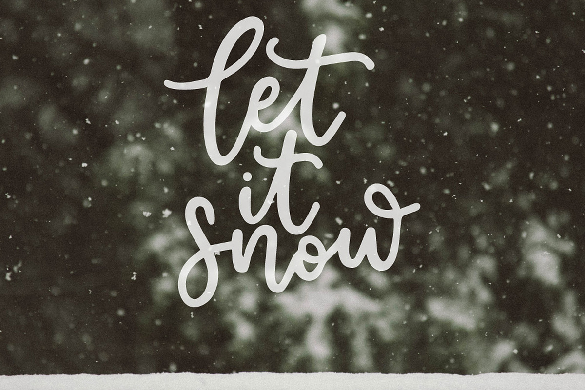 Let It Snow, SVG Photo Overlay in Graphics - product preview 8