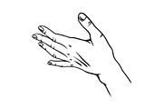 Illustration of human hand.