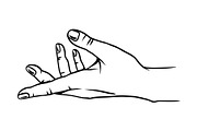 Illustration of human hand.