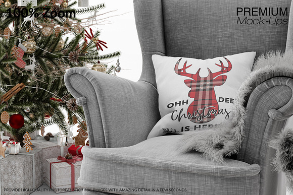 Christmas Throw Pillow Set in Product Mockups - product preview 12