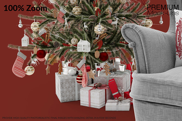 Christmas Throw Pillow Set in Product Mockups - product preview 13