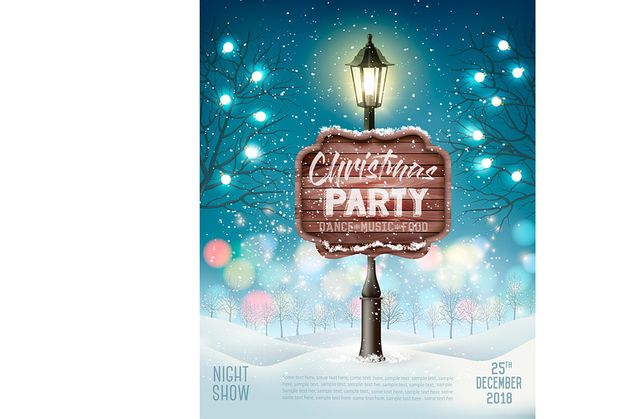 Christmas Party Flyer background