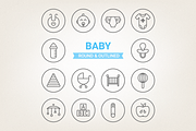Circle baby icons