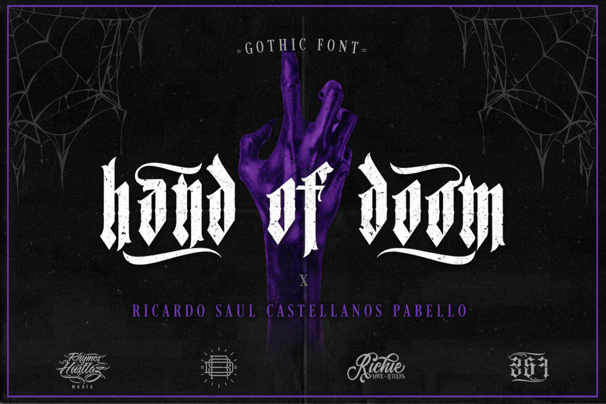 Hand of Doom (Gothic Font) in Gothic Fonts - product preview 8