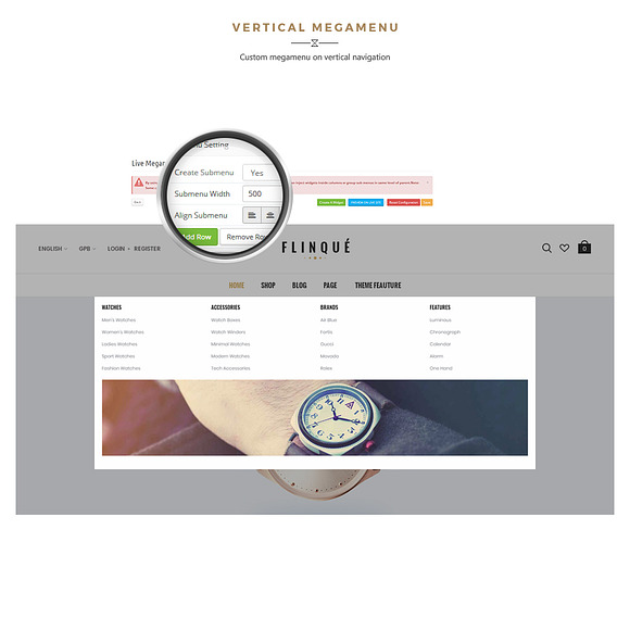 LEO FLINQUE - HAND WATCH, FASHION AN in Bootstrap Themes - product preview 2