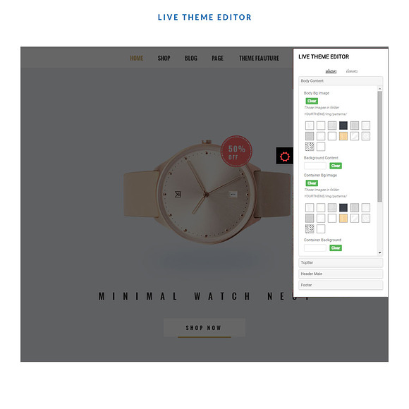 LEO FLINQUE - HAND WATCH, FASHION AN in Bootstrap Themes - product preview 3