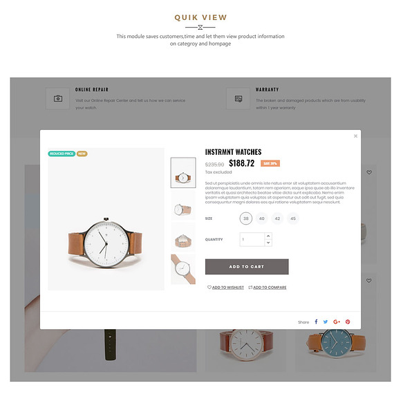 LEO FLINQUE - HAND WATCH, FASHION AN in Bootstrap Themes - product preview 4