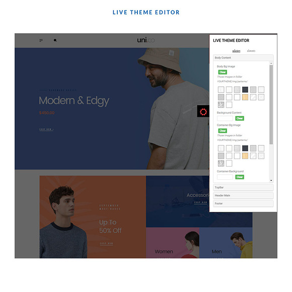 LEO UNI CO - UNISEX FASHION AND ACCE in Bootstrap Themes - product preview 3