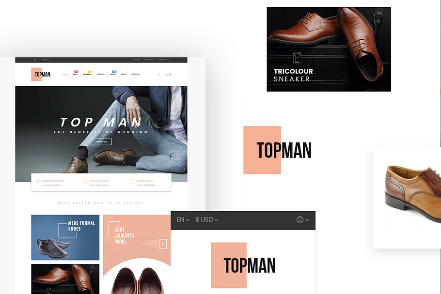 LEO TOPMAN - MEN SHOES AND FASHION in Bootstrap Themes - product preview 8