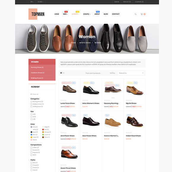 LEO TOPMAN - MEN SHOES AND FASHION in Bootstrap Themes - product preview 4