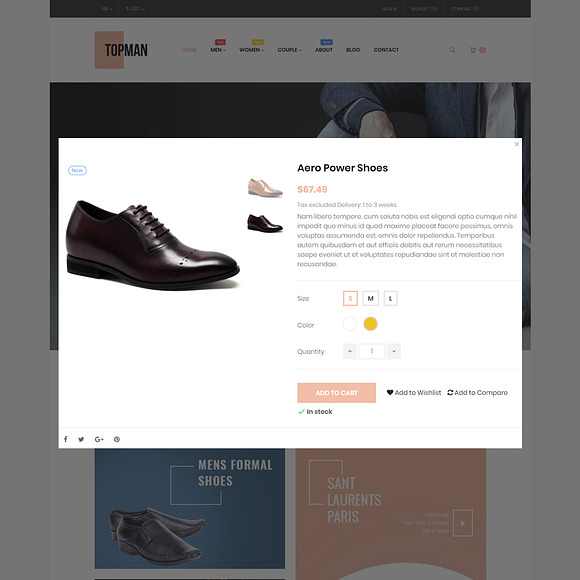 LEO TOPMAN - MEN SHOES AND FASHION in Bootstrap Themes - product preview 5