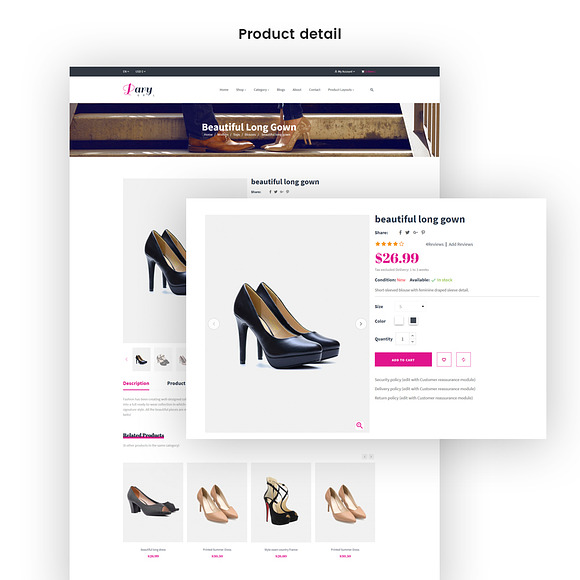 LEO PARTY GIRL - SHOES AND FASHION in Bootstrap Themes - product preview 6