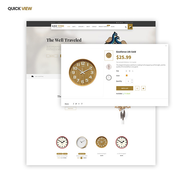 LEO TIME - CLOCK AND HOME DECOR in Bootstrap Themes - product preview 4