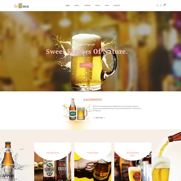 LEO IRMA - DRINK, BEER, WINE in Bootstrap Themes - product preview 1