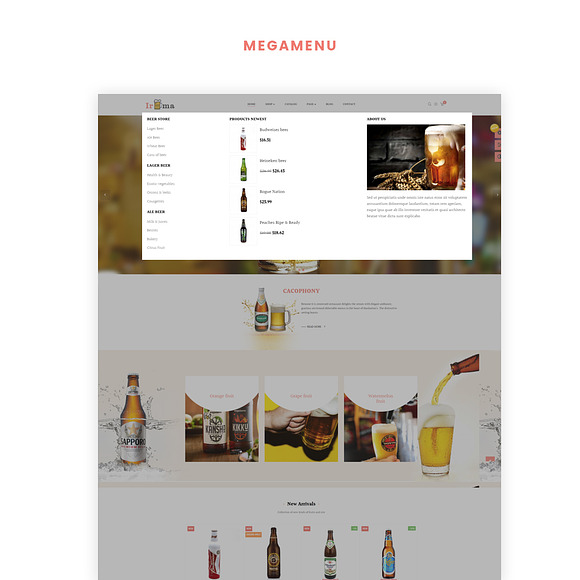 LEO IRMA - DRINK, BEER, WINE in Bootstrap Themes - product preview 2