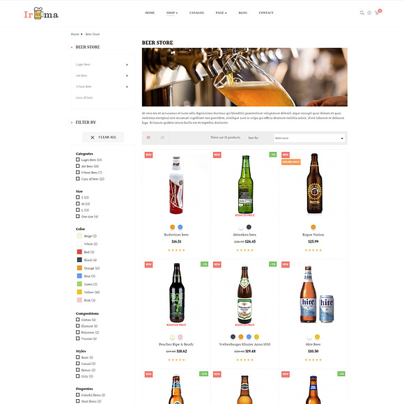 LEO IRMA - DRINK, BEER, WINE in Bootstrap Themes - product preview 3