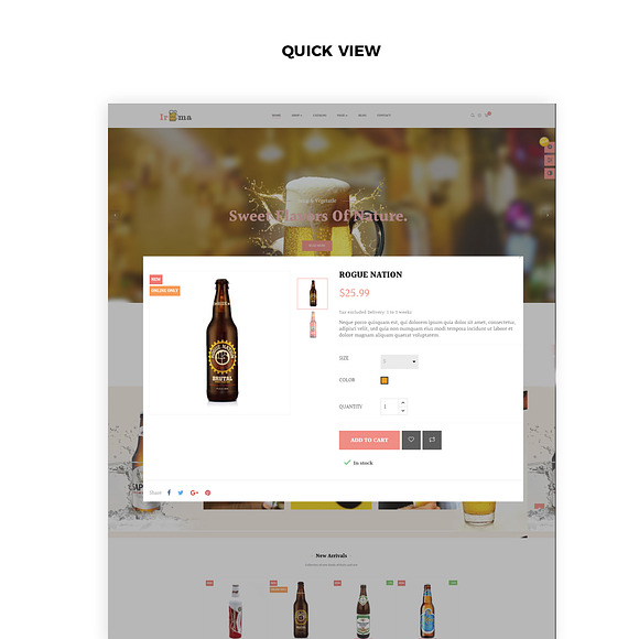 LEO IRMA - DRINK, BEER, WINE in Bootstrap Themes - product preview 4