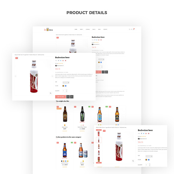 LEO IRMA - DRINK, BEER, WINE in Bootstrap Themes - product preview 6