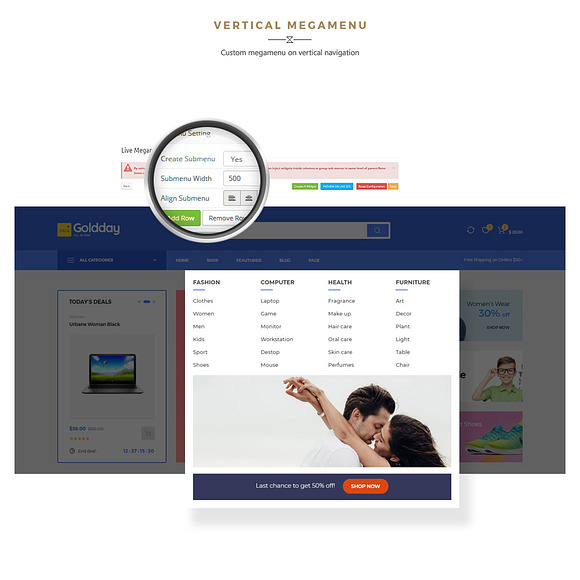 LEO GOLDDAY - MULTISTORE FOR HITECH, in Bootstrap Themes - product preview 2