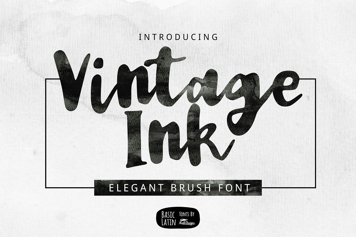 Vintage Ink Brush Font in Script Fonts - product preview 8