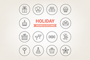 Circle holiday icons