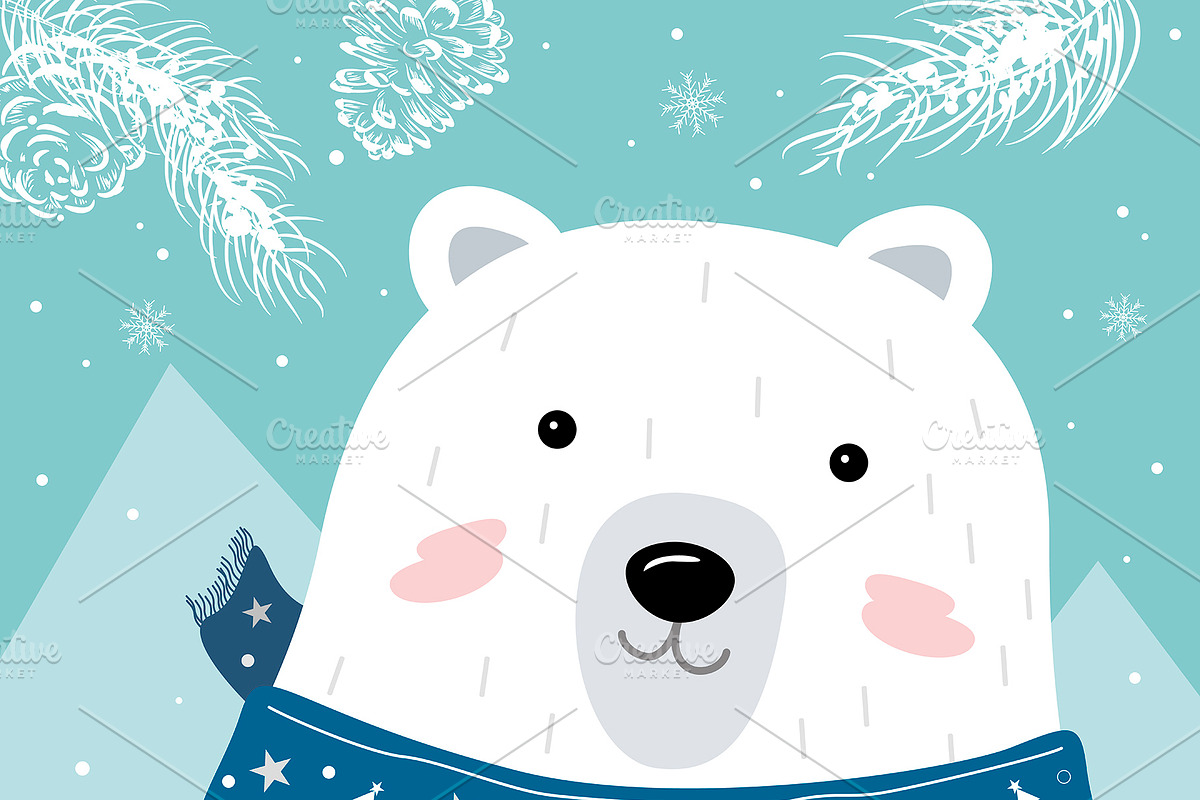 Christmas and New year greeting card in Illustrations - product preview 8